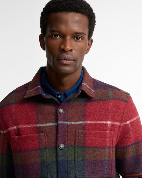 Barbour Woodlane Brushed Check Overshirt — Winterberry Tartan