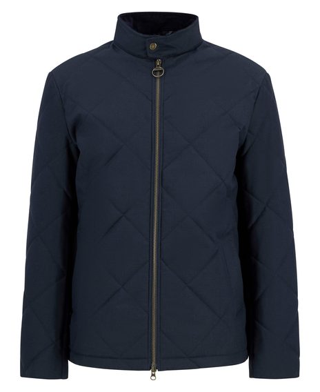 Barbour City Harrington Quilted Jacket — Navy