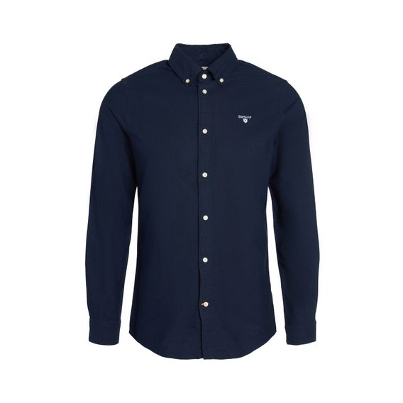 Barbour Oxford Tailored Long-Sleeved Shirt — Navy