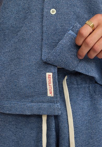 Revolution Short-Sleeved Cuban Shirt — Blue