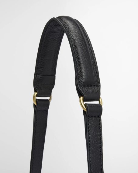 Barbour Rosa Leather Crossbody Bag — Black