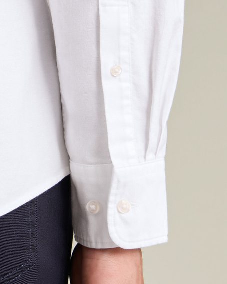 Charles Tyrwhitt Stretch Washed Oxford Shirt — White