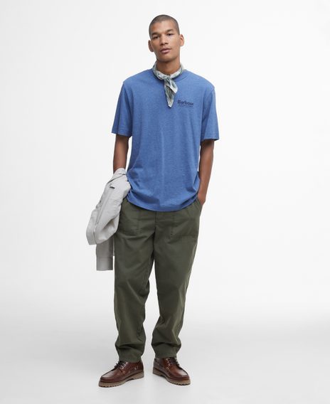 Barbour Thornley Relaxed Graphic T-Shirt — Chambray