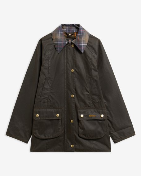 Barbour Icons Tartan Collar Modern Beadnell Wax Jacket