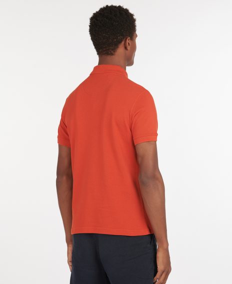 Barbour Sports Polo Shirt — Spicy Orange