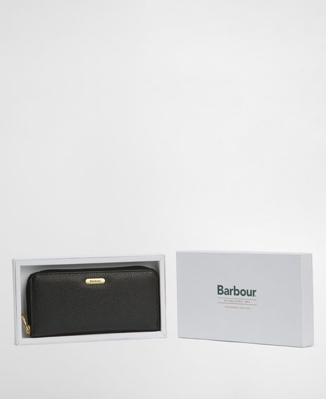 Barbour Birch Leather Matinee Purse — Black