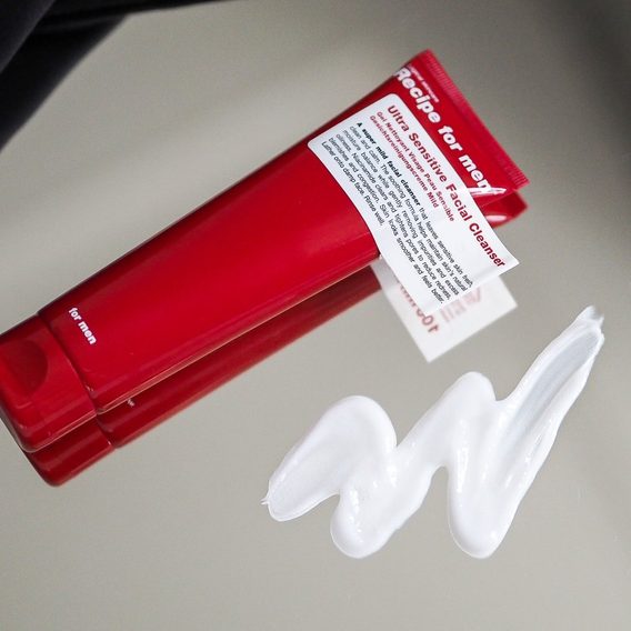 Extra jemný umývací gél na tvár Recipe for Men Ultra Sensitive Facial Cleanser (100 ml)