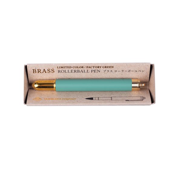 Mosadzný roller TRAVELER'S COMPANY BRASS PRODUCTS - zelený