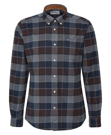 Barbour Valley Tailored Checked Shirt — Midnight