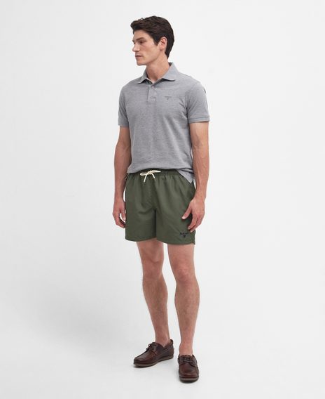 Barbour Logo Swim Shorts — Olive