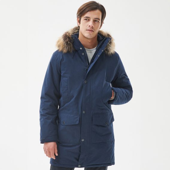 Barbour Ripley Waterproof Parka Jacket — Classic Navy