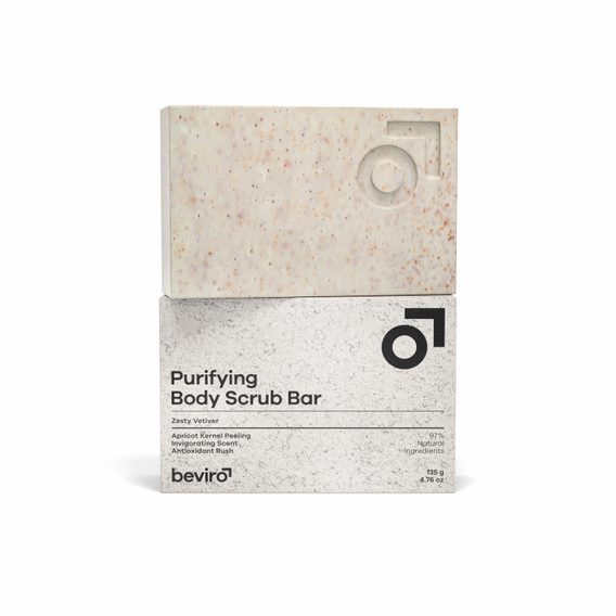 Beviro Purifying Body Scrub Bar Zesty Vetiver