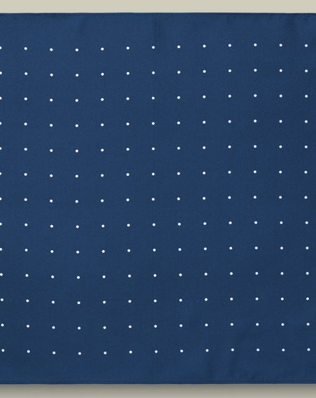 Charles Tyrwhitt Silk Spot Pocket Square — Ink Blue / White