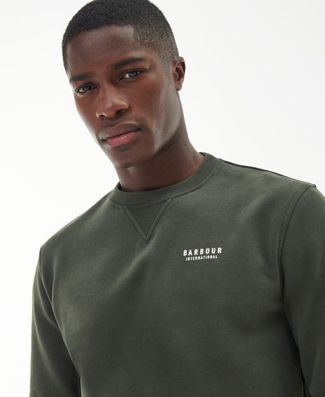 Barbour International Charlton Crew Neck Sweatshirt — Sage