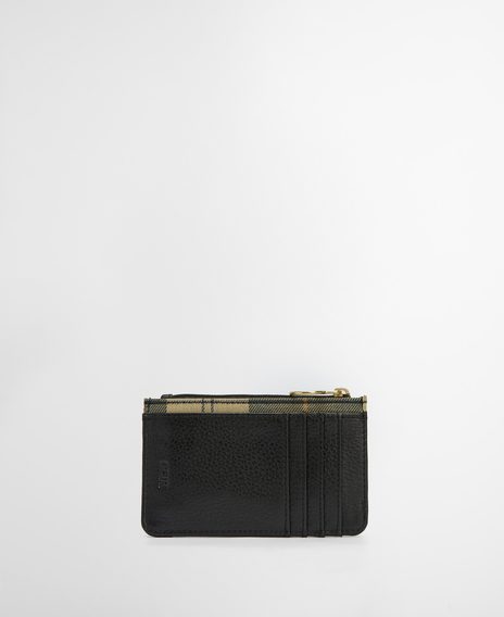 Barbour Alder Leather Card Holder — Black
