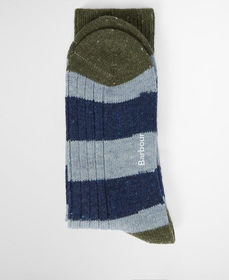 Barbour Houghton Stripe Socks — Blue Stone