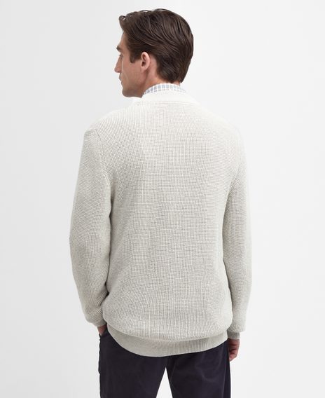 Barbour Howick Cardigan — Whisper White