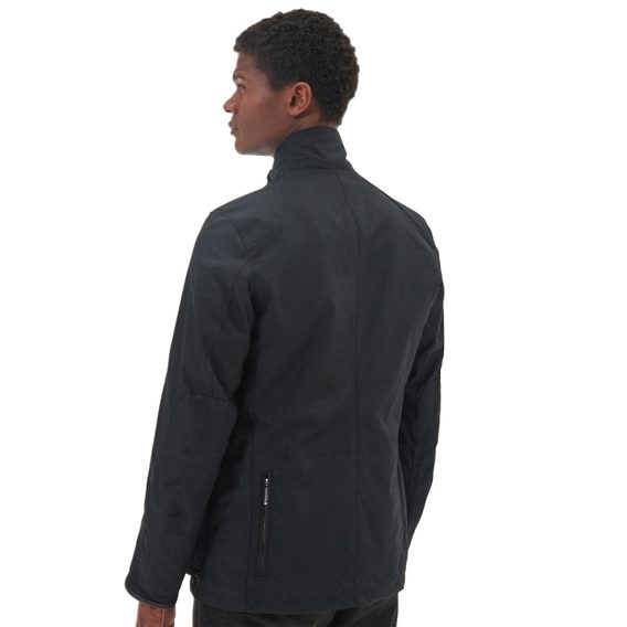 Barbour Beacon Sports Wax Jacket — Classic Black