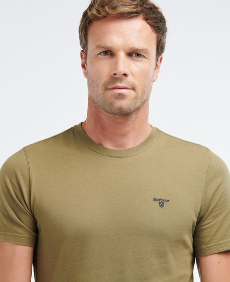 Barbour Essential Sports T-Shirt — Mid Olive