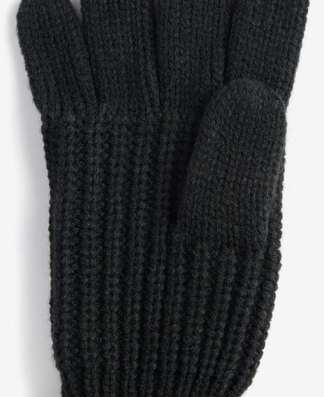 Barbour Saltburn Knitted Gloves — Classic Black