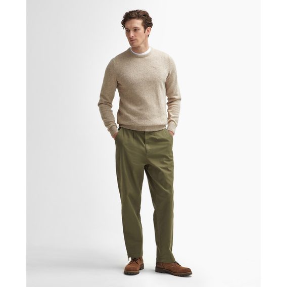 Barbour Washed Stretch Relaxed Trousers — Olive