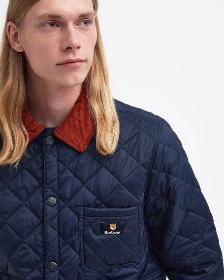 Barbour × Maison Kitsuné Kenning Quilted Jacket — Classic Navy