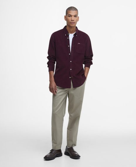 Barbour Ramsey Tailored Shirt — Bordeaux