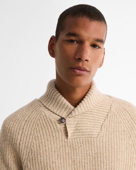 Barbour Shawl Neck Fleck Jumper