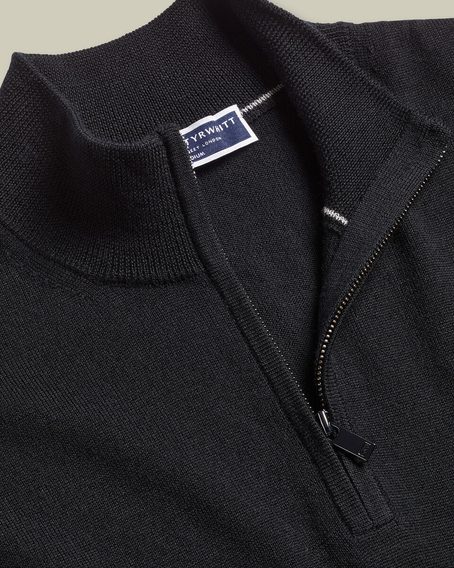 Charles Tyrwhitt Pure Merino Zip Neck Jumper