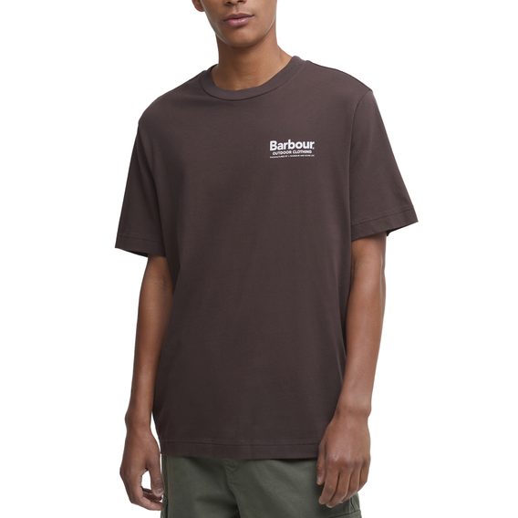 Barbour Thornley Relaxed Graphic T-Shirt — Bitter Chocolate