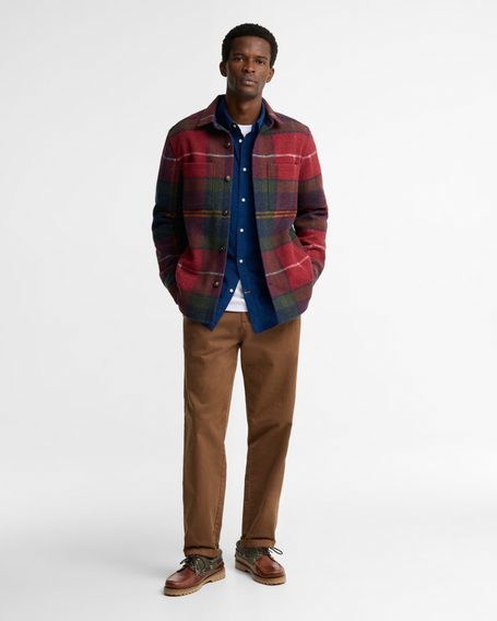 Barbour Woodlane Brushed Check Overshirt — Winterberry Tartan