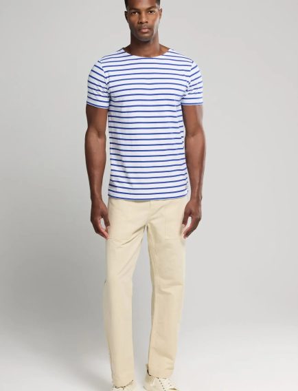 Armor Lux Breton Striped T-Shirt — Navy