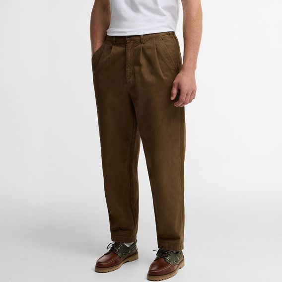 Barbour Yorklane Twill Trousers — Dark Sand