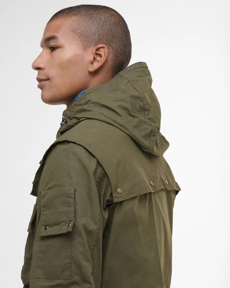 Barbour × TO KI TO Field Utility Casual Jacket — Dusky Green