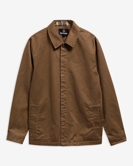 Barbour Yorklane Twill Overshirt — Dark Sand