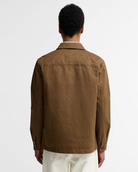 Barbour Yorklane Twill Overshirt — Dark Sand