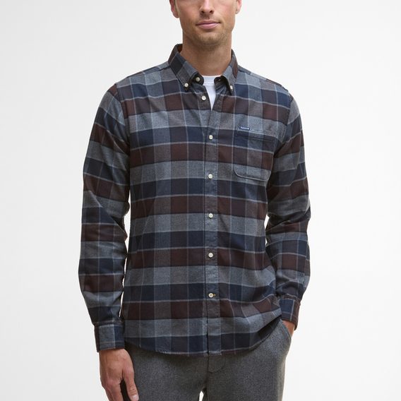 Barbour Valley Tailored Checked Shirt — Midnight