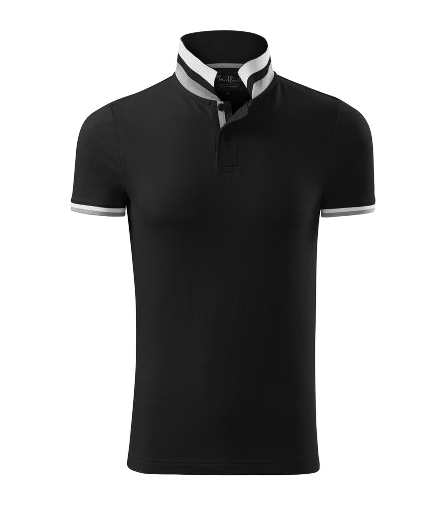 MALFINI Pánská polokošile Collar Up - Černá | XXL