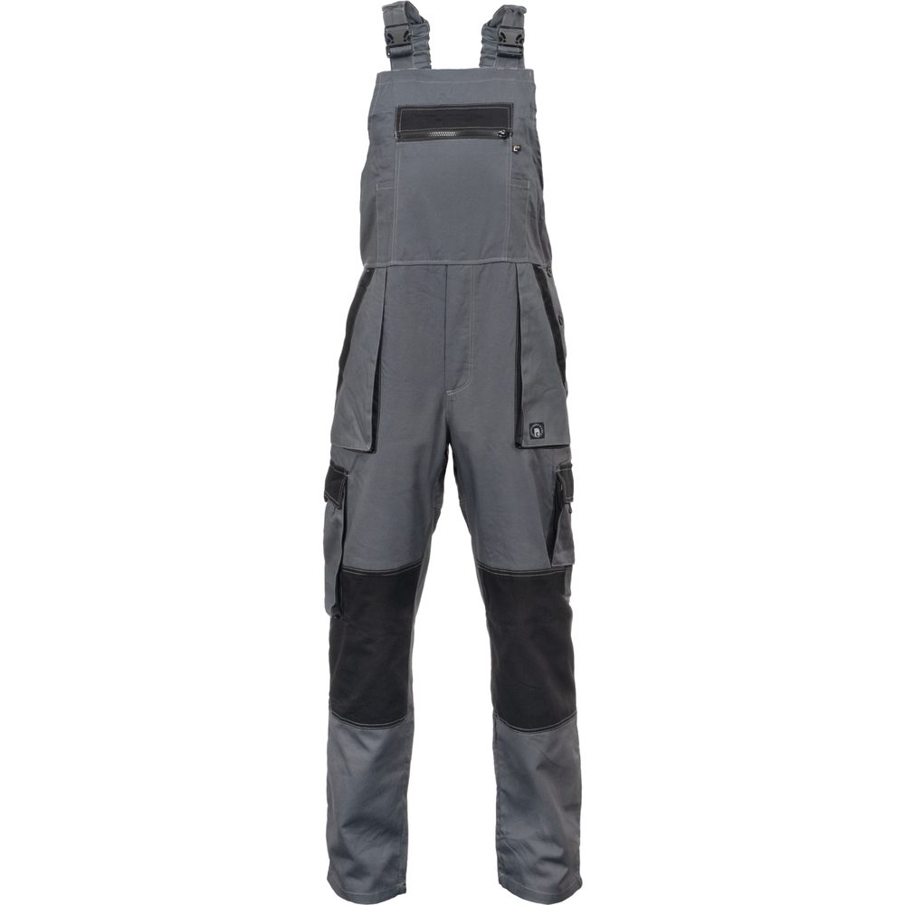 Cerva Pánske pracovné nohavice s náprsenkou MAX SUMMER - Antracit / čierna | 64