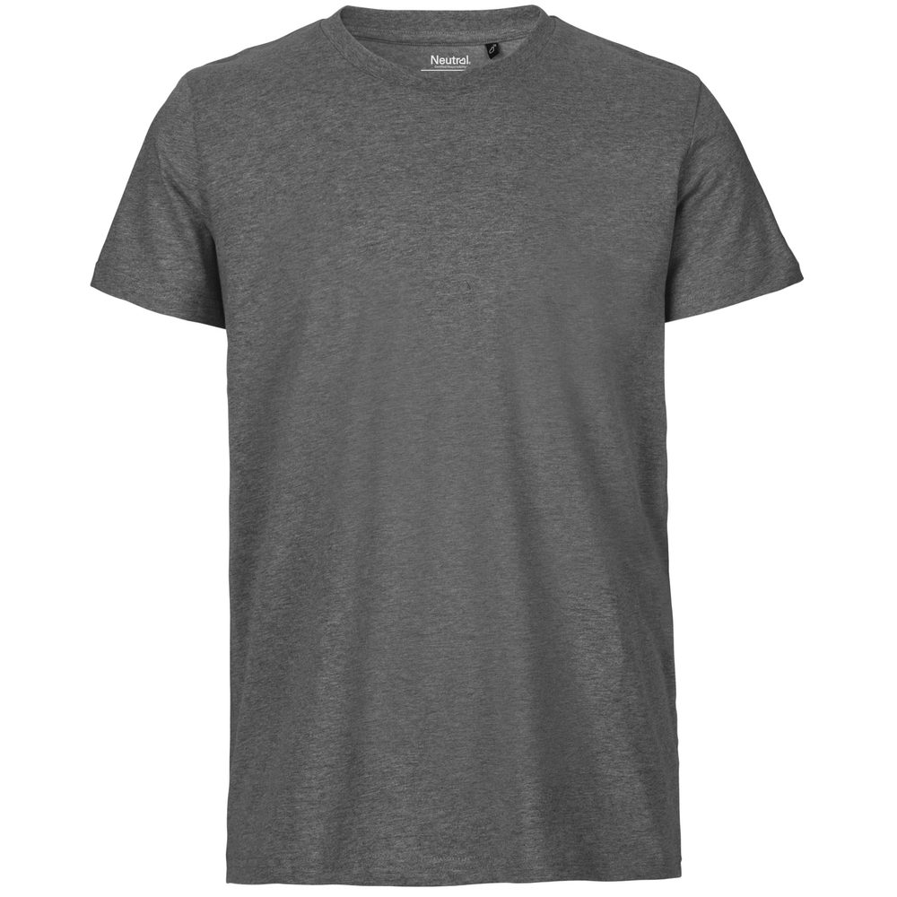Levně Neutral Pánské tričko Fit z organické Fairtrade bavlny - Tmavý melír