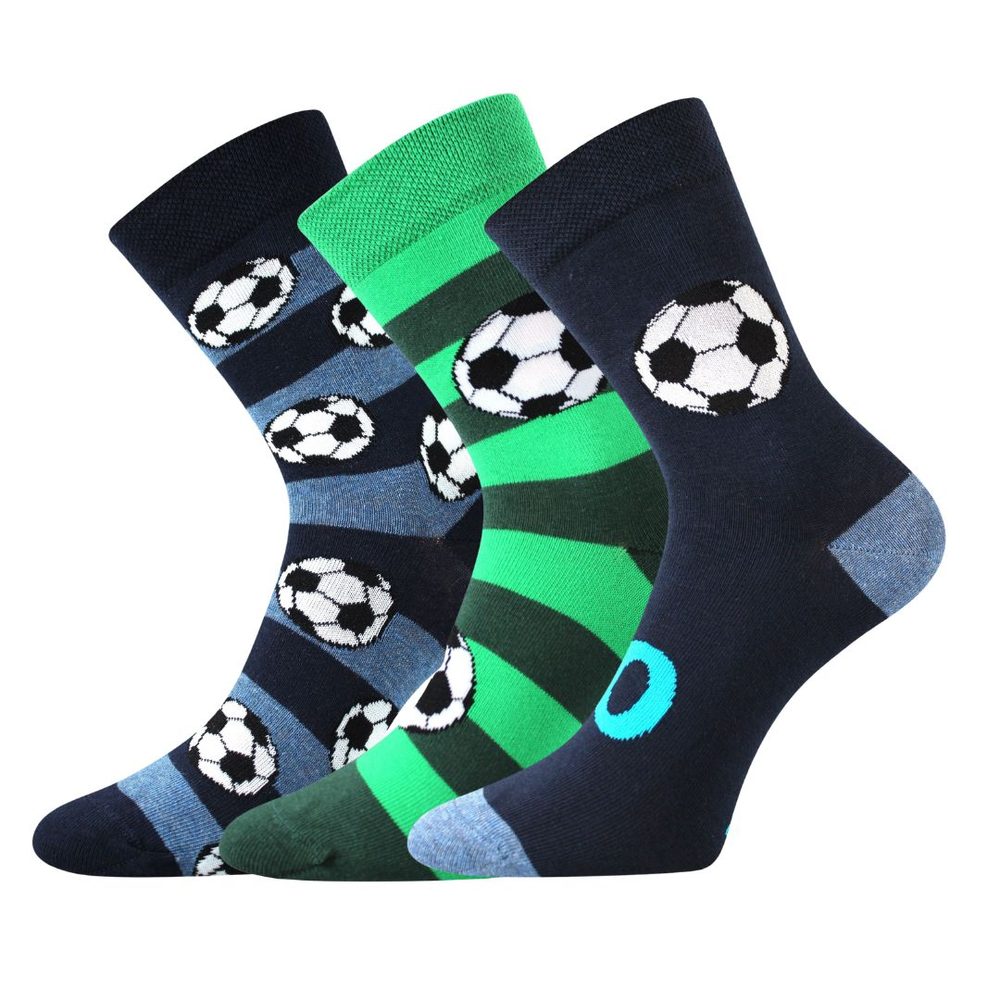 Fuski BOMA s. r. o. Detské ponožky s motívom FUTBAL - 3 páry - 20-24