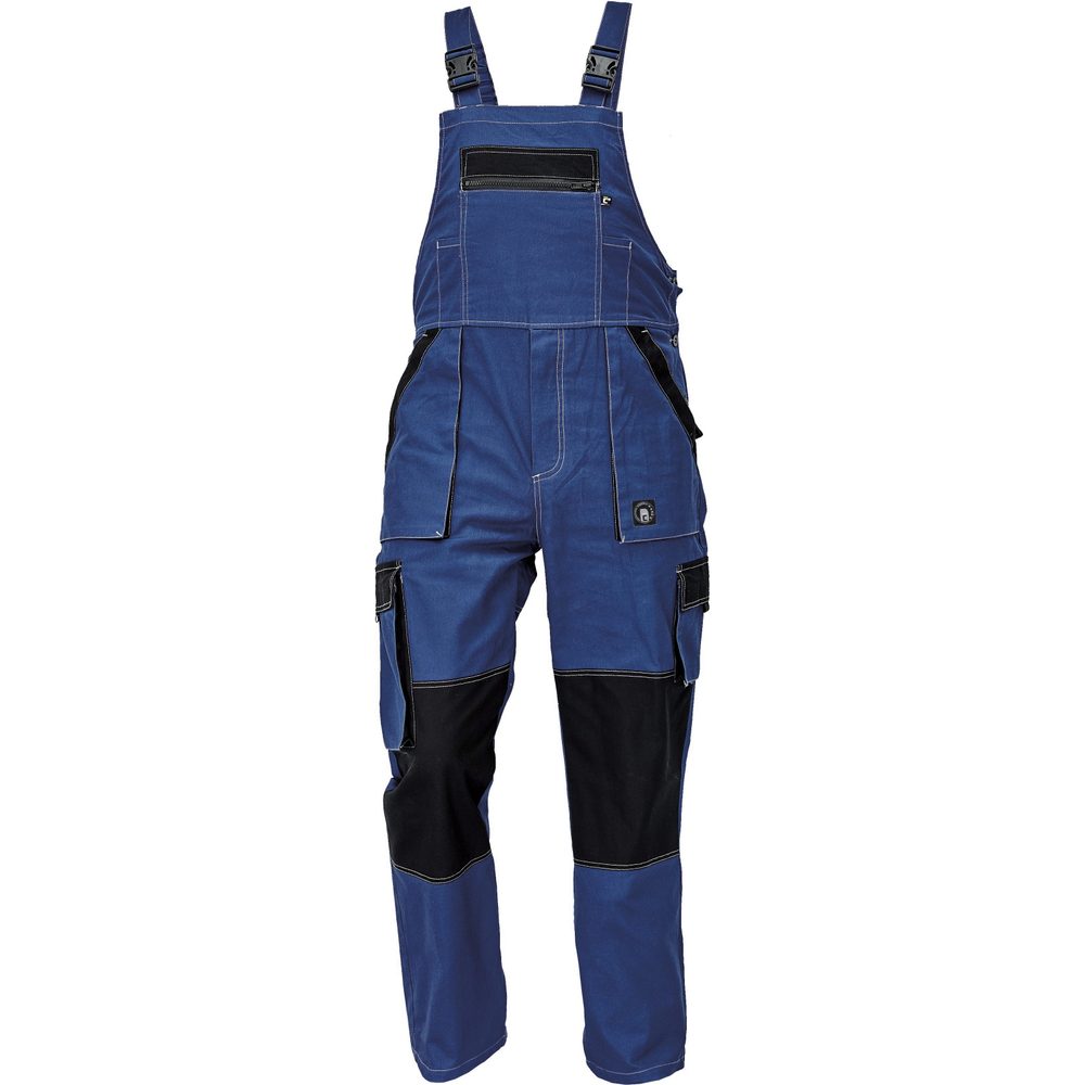 Cerva Pánské pracovní kalhoty s laclem MAX SUMMER - Modrá / černá | 56