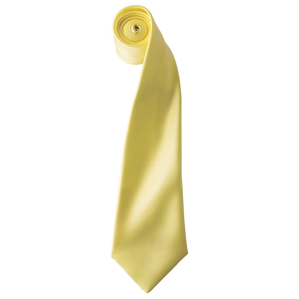 Levně Premier Workwear Saténová kravata - Citrónová