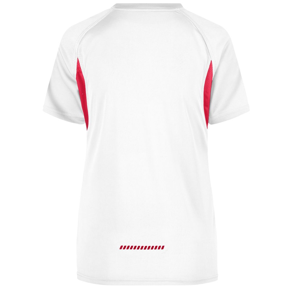 James & Nicholson Dámské sportovní tričko s krátkým rukávem JN316 - Červená / černá | M