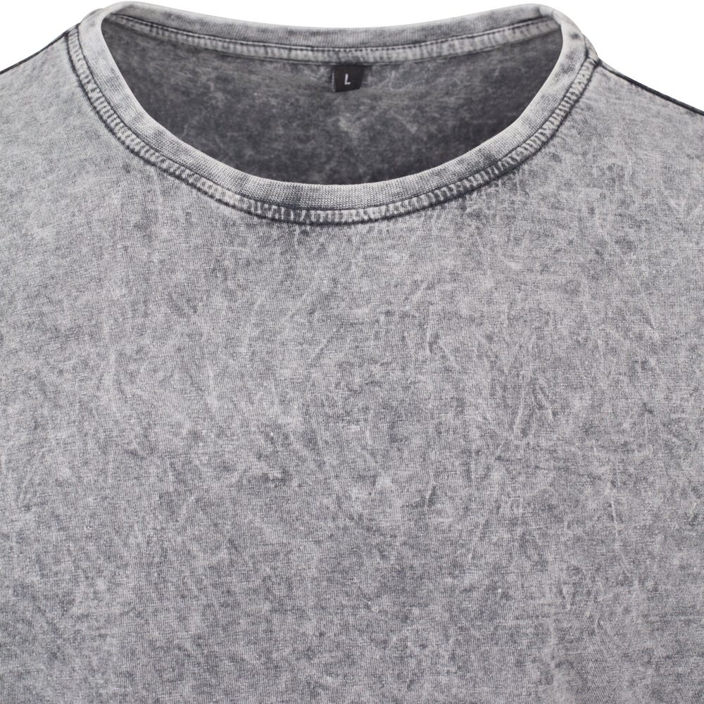 Build Your Brand Pánske tričko Acid Washed - Tmavošedá / biela | XXL