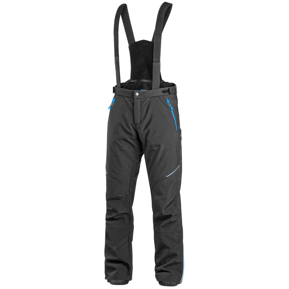 Canis (CXS) Pánské zimní softshellové kalhoty CXS TRENTON - Černá / modrá | 50