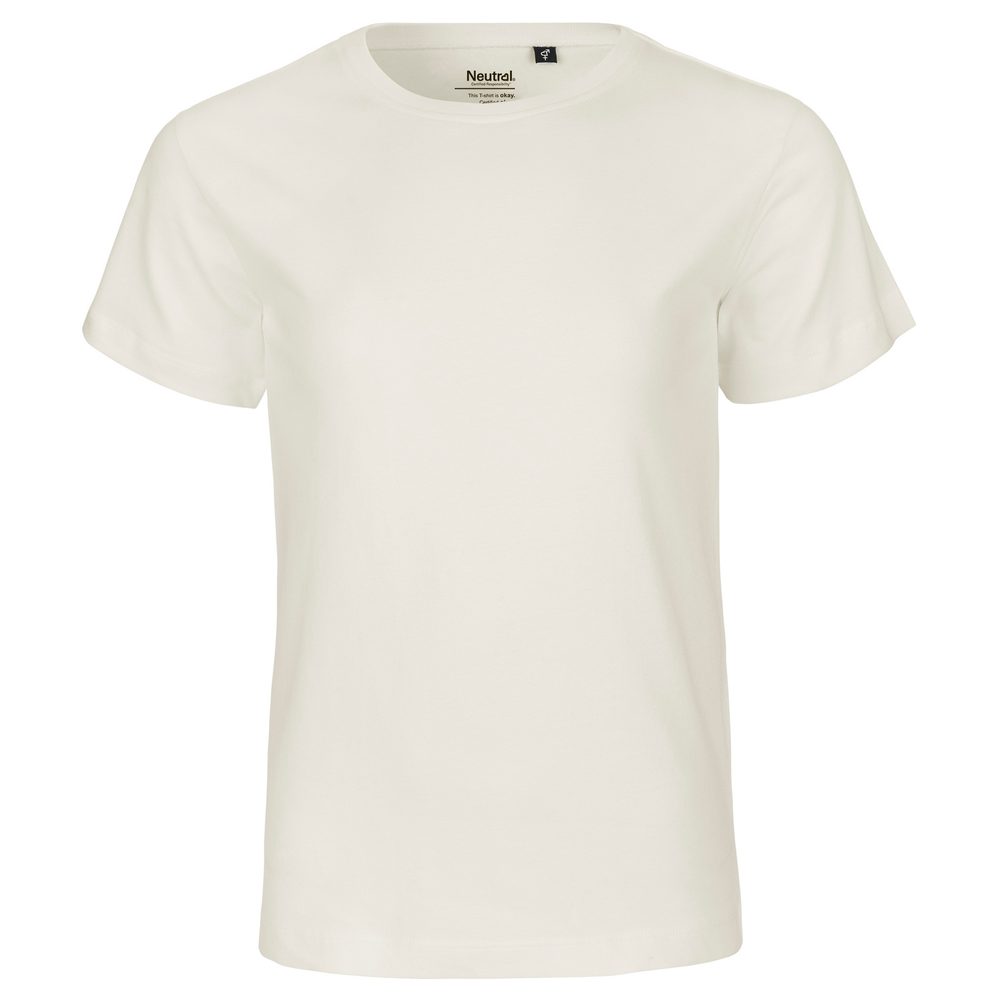 Neutral Detské tričko s krátkym rukávom z organickej Fairtrade bavlny - Natural | 152/158
