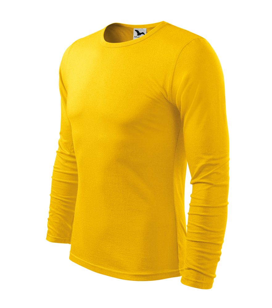 MALFINI Pánske tričko s dlhým rukávom Fit-T Long Sleeve - Biela | L