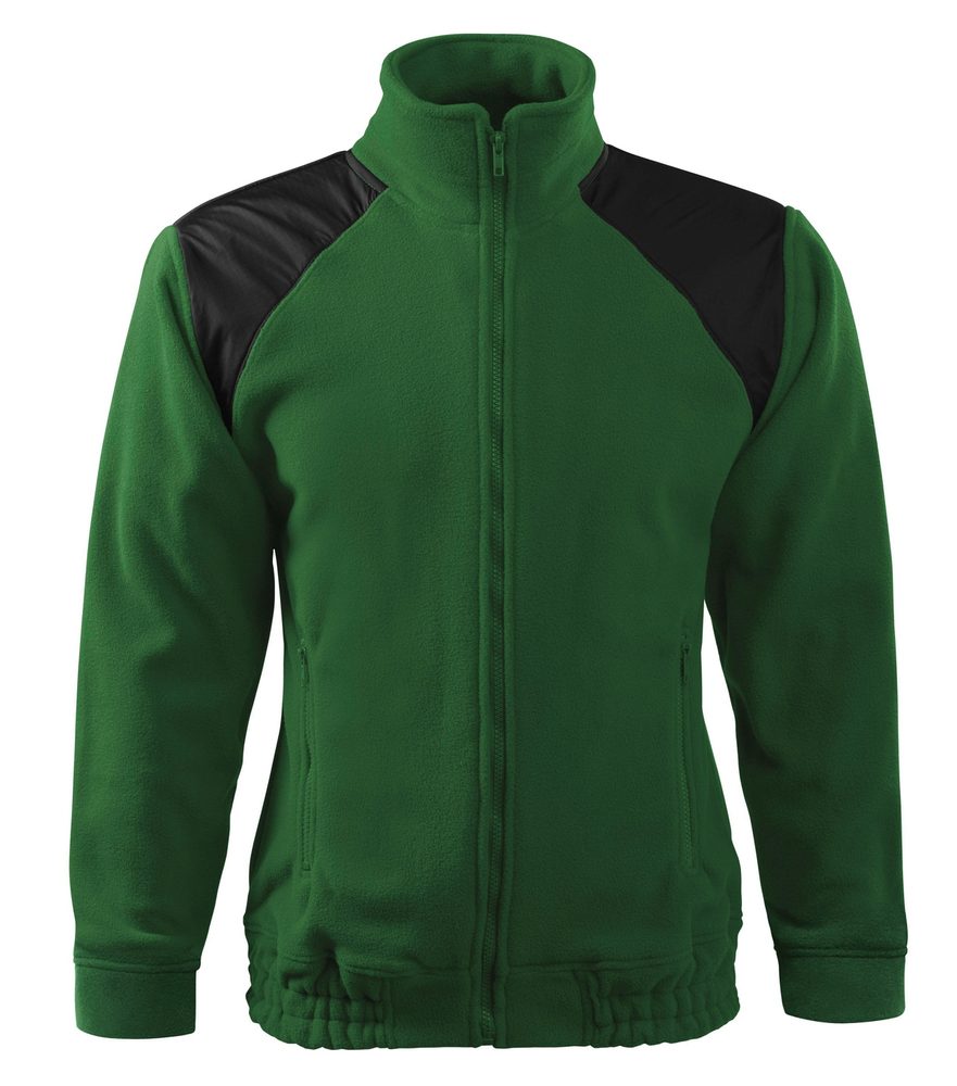 MALFINI Fleecová mikina Jacket Hi-Q - Fľaškovo zelená | XXXL