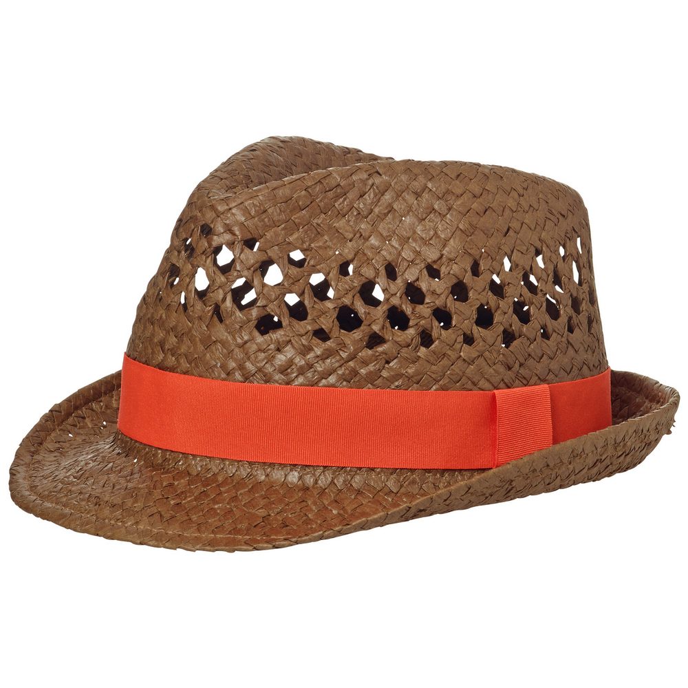 Myrtle Beach Letní klobouk děrovaný MB6598 - Nugátová / grenadina — Dobrý  Textil